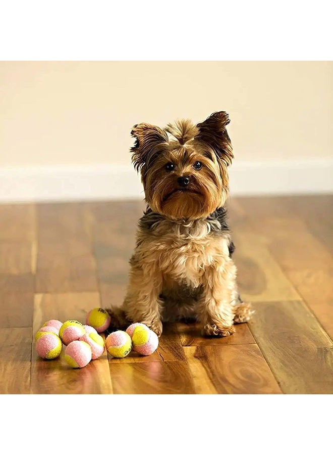 Midlee X-Small Dog Tennis Balls 1.5" Pack of 12 (Pink/Yellow, 1.5 inch) - Image 5