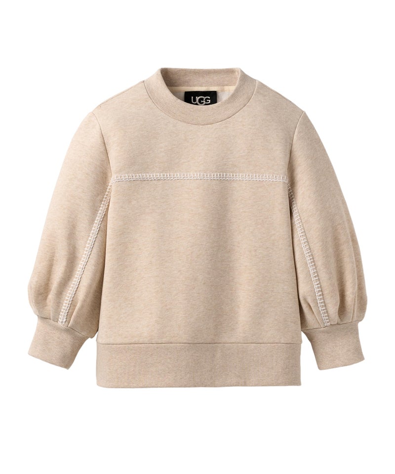 UGG, Womens, Classic Puff Sleeve Top, Sand Heather, S - Image 1