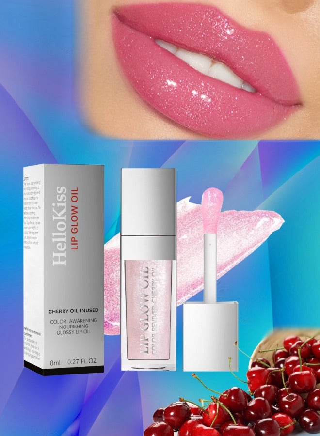 HelloKiss زيت توهج الشفاه، ملمع شفاه طبيعي، زيت توهج الشفاه المرطب، زيت الكرز، بلسم الشفاه المرطب الشفاف، ملمع الشفاه، يجعل الشفاه أكثر امتلاءً، ملمع الشفاه المرطب 07 - Image 1