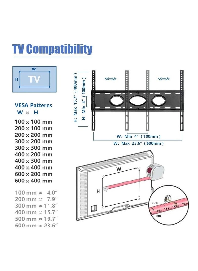 INGUNAR Mobile TV Stands Cart on Wheels for 32 to 70 Inch LED TVs, TV Stand with Height Adjustable Shelves, Rolling Floor TV Cart, Holds Up to 110 lbs, Conference/Commercial/Home  - Image 5