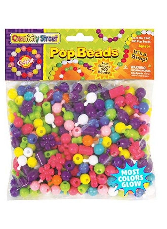 Creativity Street Pop Beads Assorted Colors Assorted Sizes 300 Pieces  - Image 1