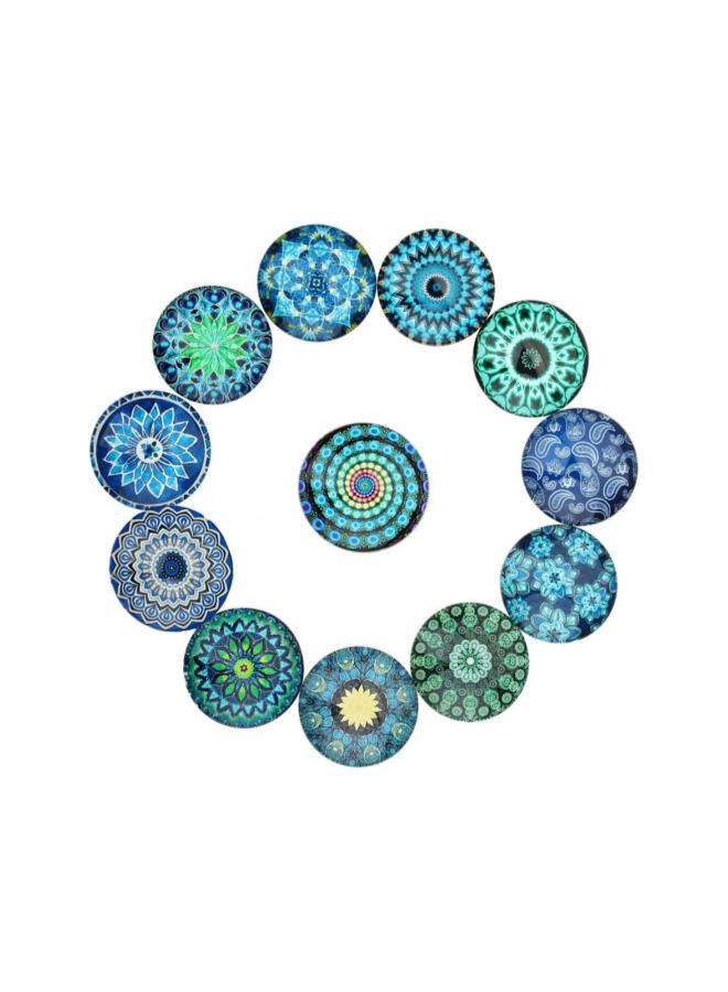klarako 20pcs Mixed Mosaic Tiles Round Mosaic Tiles Cabochons Mosaic Tiles Assortment Glass Gems for DIY Crafts Crystal Mosaic Supplies 25mm - Image 3