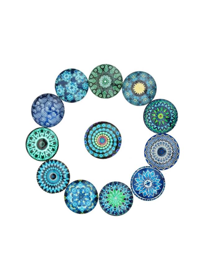 klarako 20pcs Mixed Mosaic Tiles Round Mosaic Tiles Cabochons Mosaic Tiles Assortment Glass Gems for DIY Crafts Crystal Mosaic Supplies 25mm - Image 5