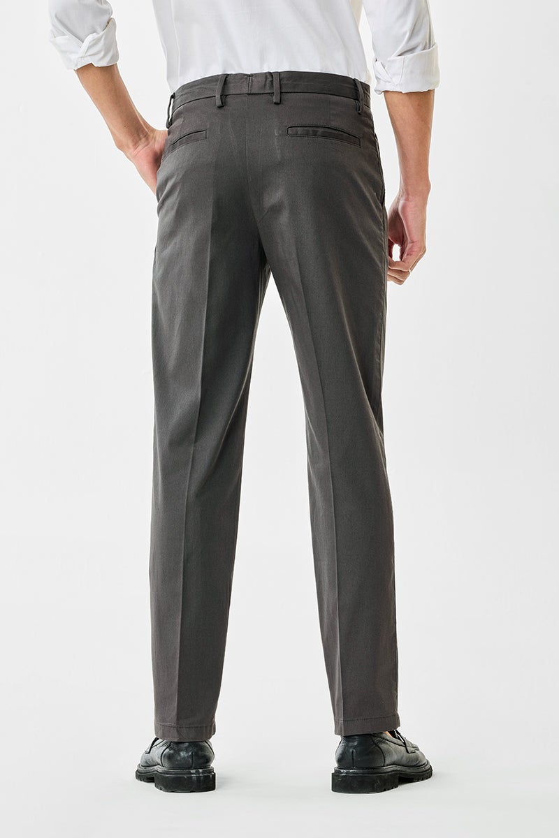 SNITCH Slim Fit Stretch Pleated Trousers - Image 4