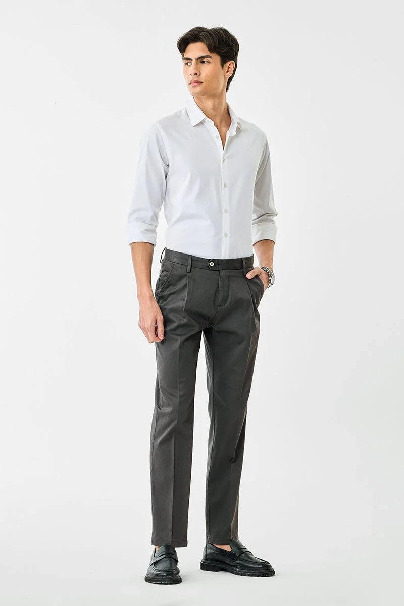 SNITCH بنطلون بقصة ضيقة مطوي بخصر مطاطي