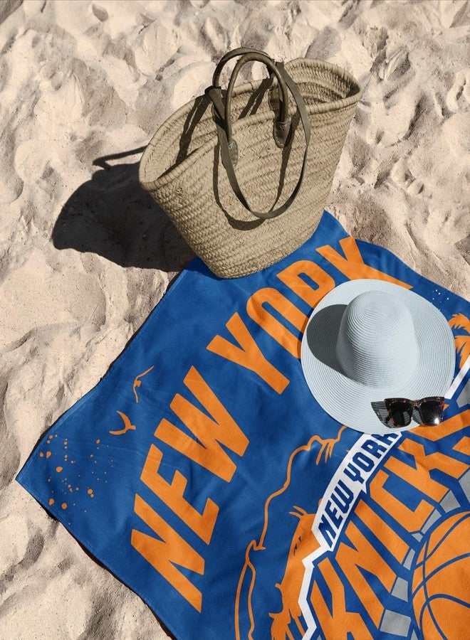 Northwest NBA New York Knicks Beach Towel, 30" x 60", Tide - Image 4