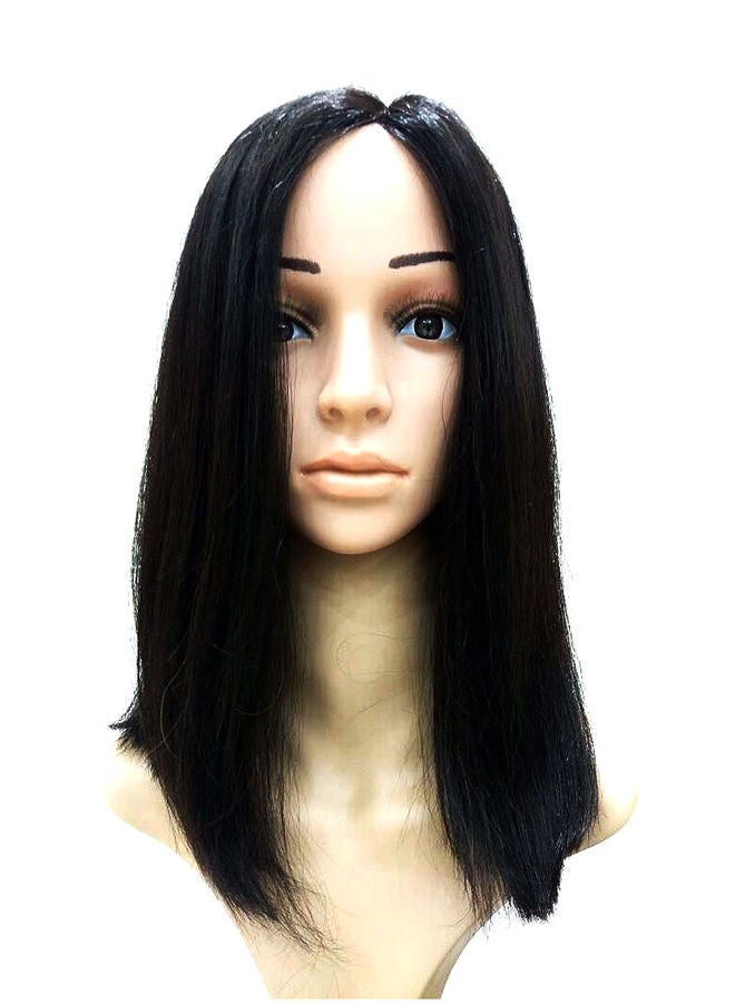 NIBEMINENT Human Hair Wig Black - Image 1