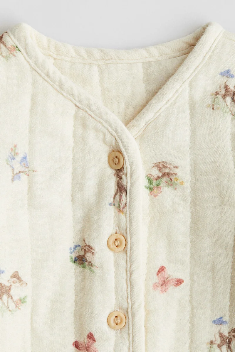 اتش اند ام Quilted cotton muslin jacket