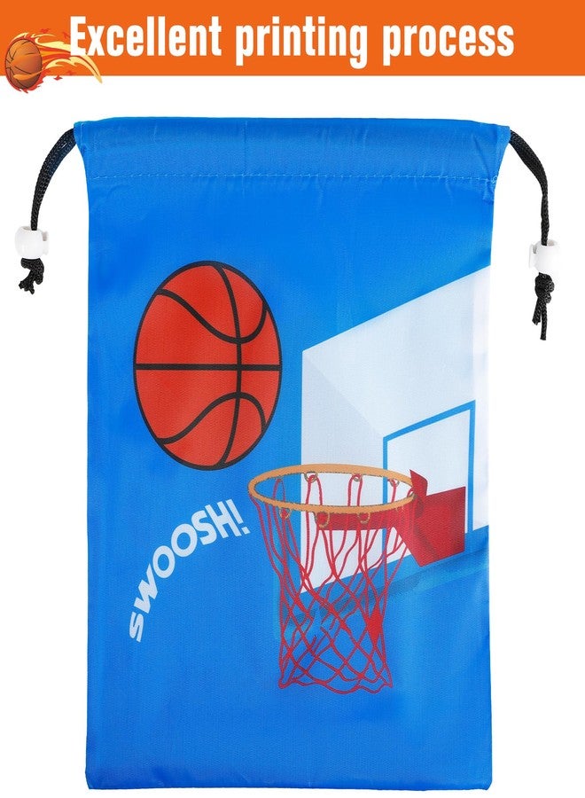 PLMMOUT 12 Pack Basketball Goodie Bags,Basketball Drawstring Backpack Gift Bags,Portable Basketball Drawstring Bag,Basketball Party Favors Bags for Gym Sports Travel Birthday Party,10 x 11.8 Inch - Image 5