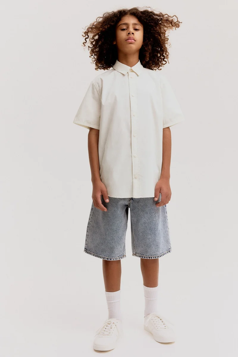H&M Short-sleeved cotton shirt