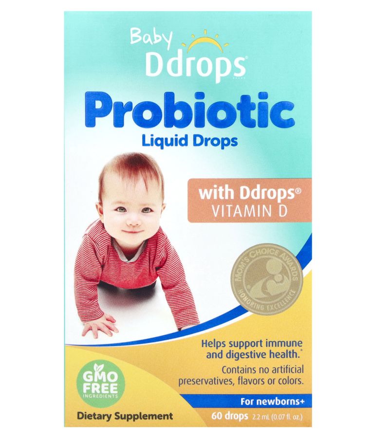 Baby Probiotic Liquid Drops For Newborns+ 60 Drops 0.07 fl oz (2.2 ml)