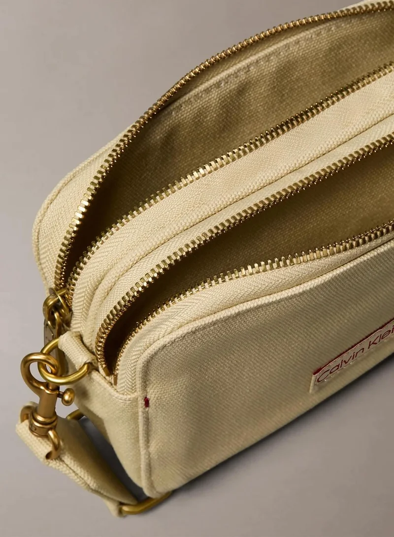 Calvin Klein KHAKI CANVAS Canvas Crossbody Camera Bag for Women | Best Price UAE