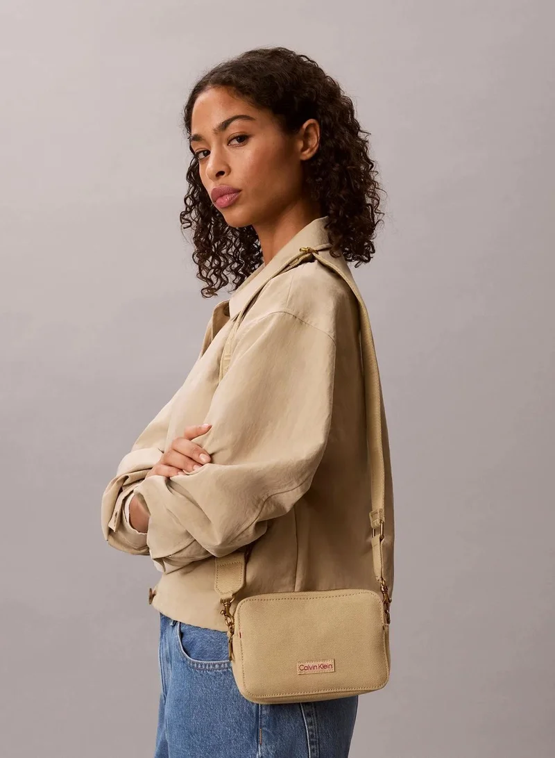 Calvin Klein KHAKI CANVAS Canvas Crossbody Camera Bag for Women | Best Price UAE