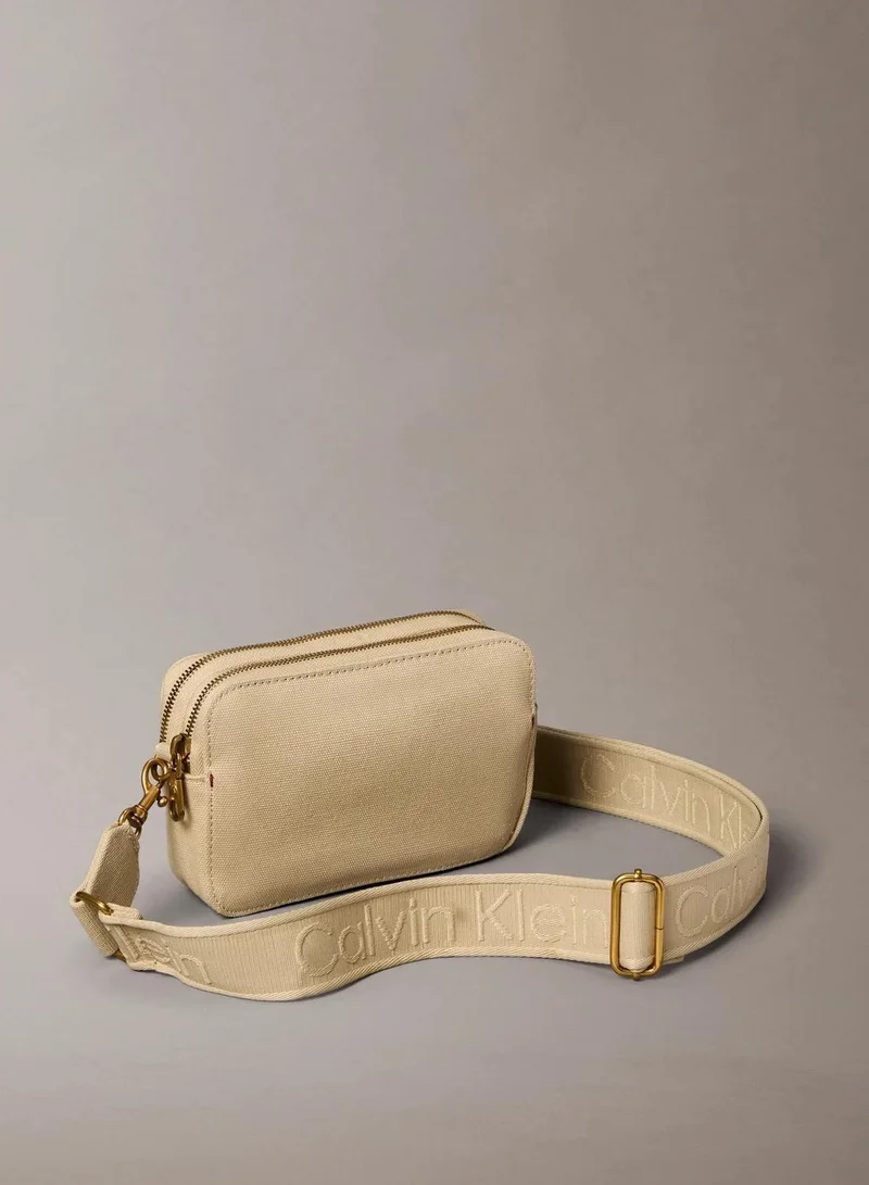 Calvin Klein KHAKI CANVAS Canvas Crossbody Camera Bag for Women | Best Price UAE