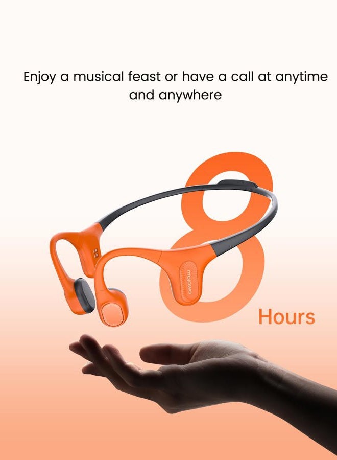 MOJAWA Aerra Bone Conduction Sport Headphones, IP67 Waterproof Workout Earphones, Open-Ear, Wireless Bluetooth with Mic, Secure and Comfortable for Running and Cycling, Green and Purple - Image 4