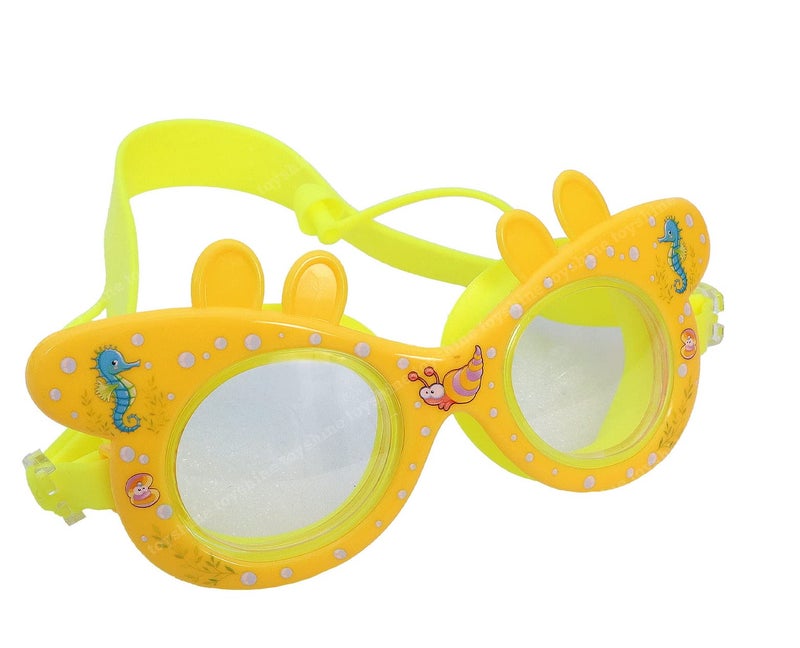 Toyshine Swim Goggles, (Dolphin Design) Anti Fog No Leaking Clear Vision Water Pool Swimming Goggles (Age 6-14), Yellow SSTP - Image 4