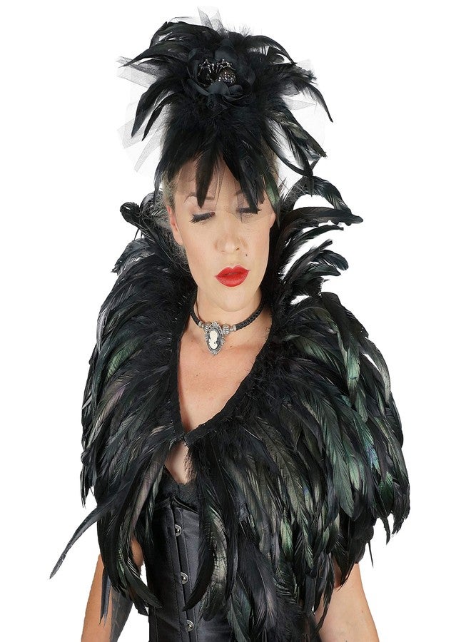 ZUCKER Jeweled Black Widow Spider Headband - Black Feather Hair Accessory for Halloween or Cosplay - Image 5