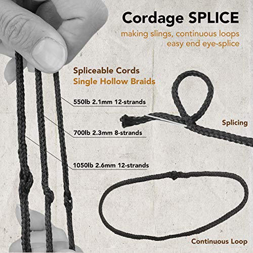 emma kites 100% Black Kevlar Braided Cord 100Ft 550Lb High Strength, Abrasion Flame Resistant, Tough Survival Tactical Cord Model Rocket Paracord Snare Line Fishing Assist Cord - Image 4