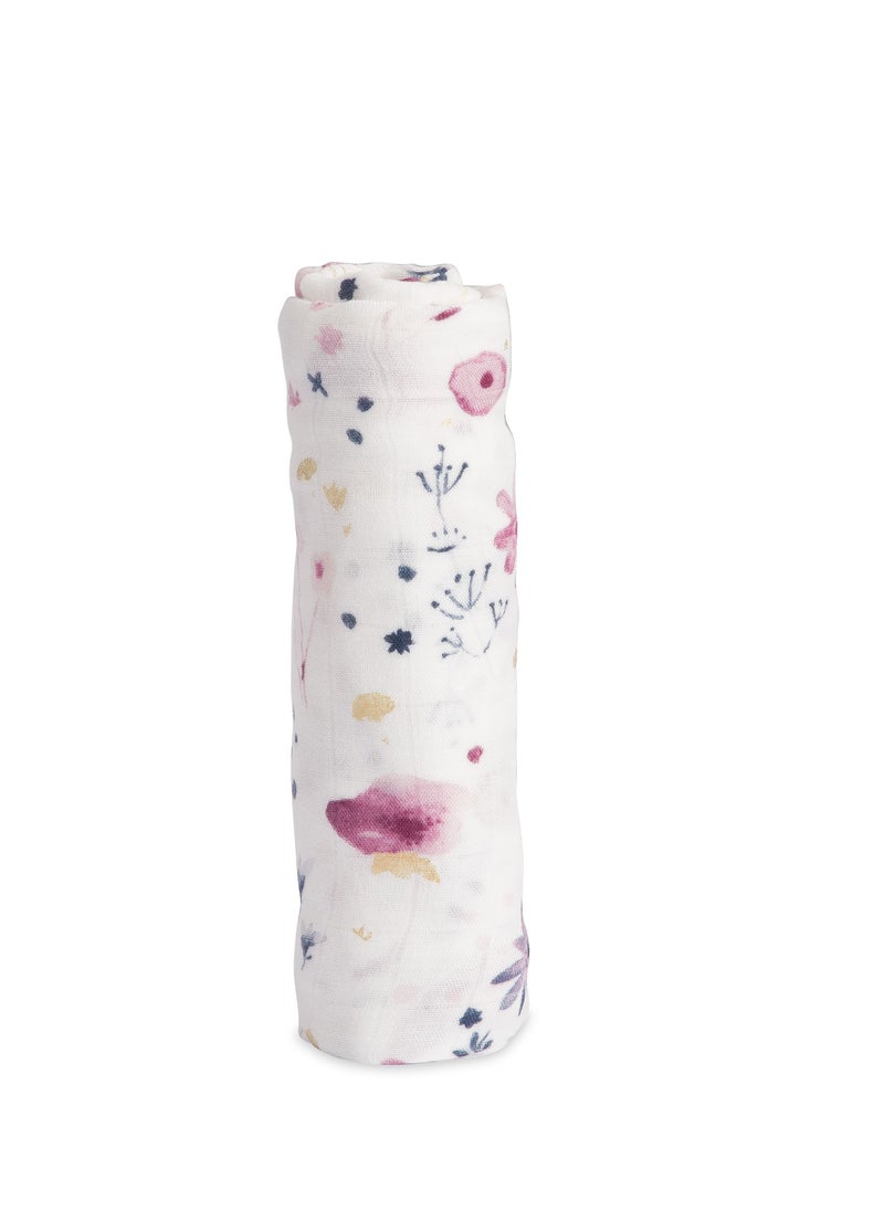 little unicorn Deluxe Muslin Swaddle Single Fairy Gardens  - Image 1
