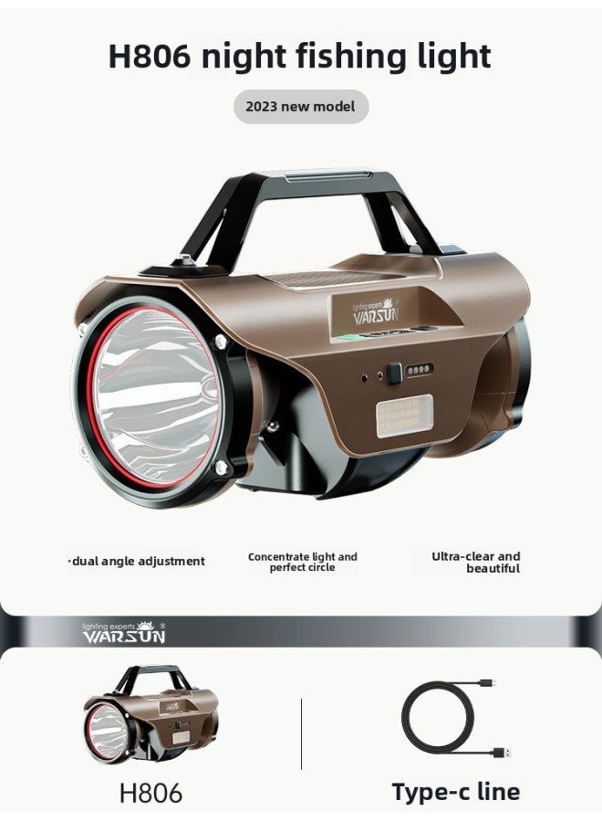 إسكدنيا Warsun Wolsen H806 Night Fishing Light Laser Blue Light Cannon Fishing Light Strong Light Super Bright Fishing Special High Power-Color:H806 Single Light - Image 1