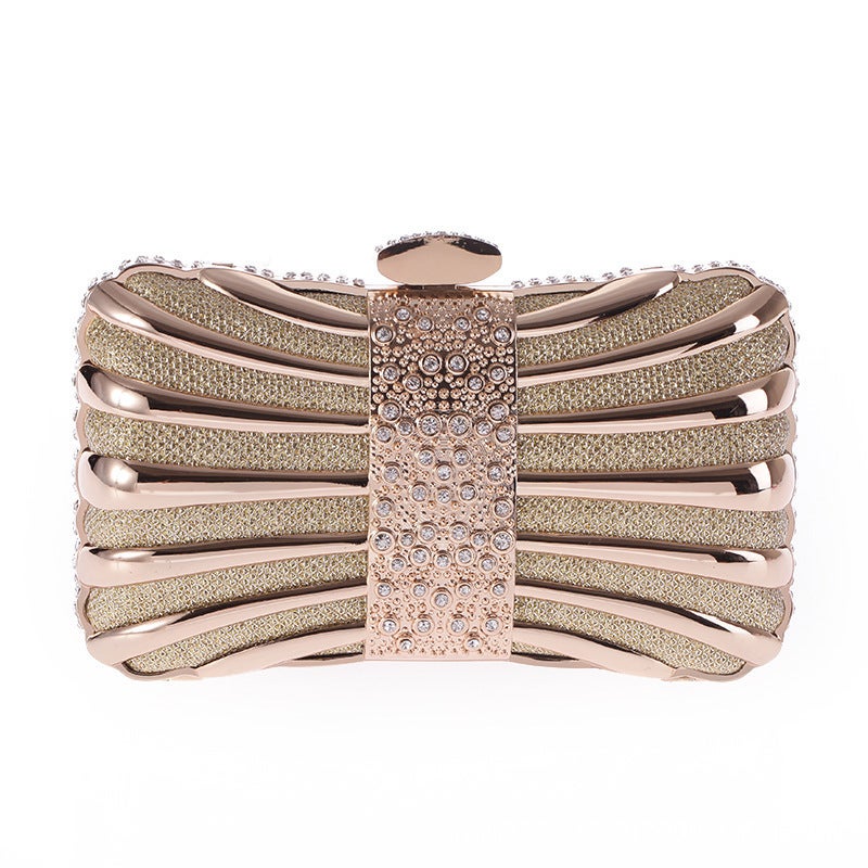 Evening Bag Alloy Diamond-Encrusted Evening Banquet Bag Ruili Women'S Bag Small Square Bag Chain Women'S Bag 158 - Image 1