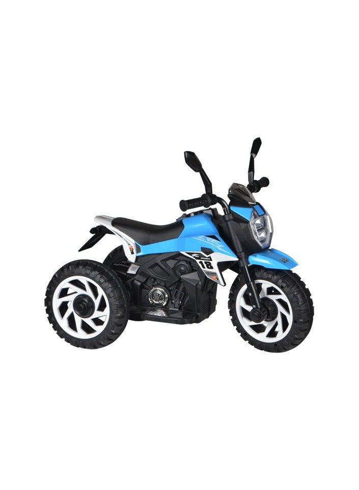 Kiko 6-Volt Rechargeable Battery Motorcycle , Blue - Image 1