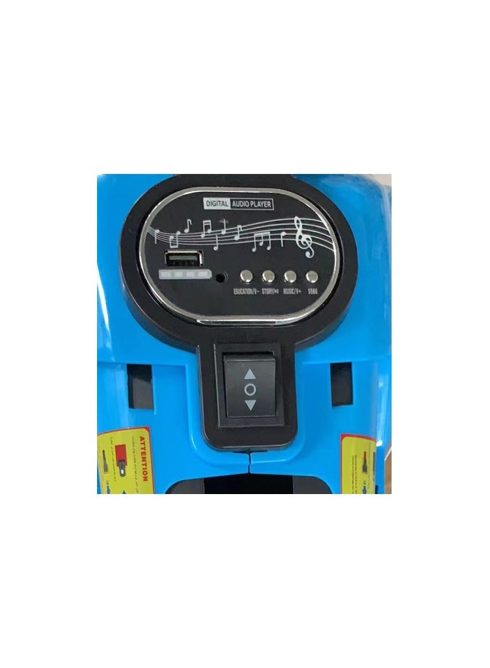 Kiko 6-Volt Rechargeable Battery Motorcycle , Blue - Image 2