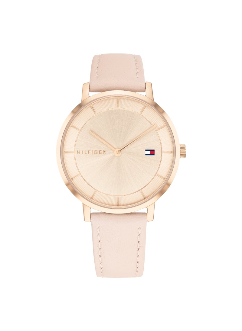 TOMMY HILFIGER Round Analog Women's Carnation Gold Case Watch - 1782734  - Image 1