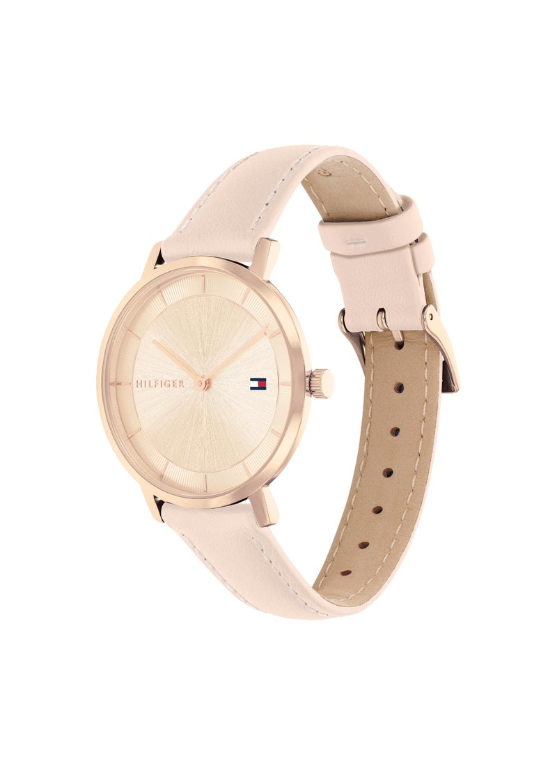TOMMY HILFIGER Round Analog Women's Carnation Gold Case Watch - 1782734  - Image 2