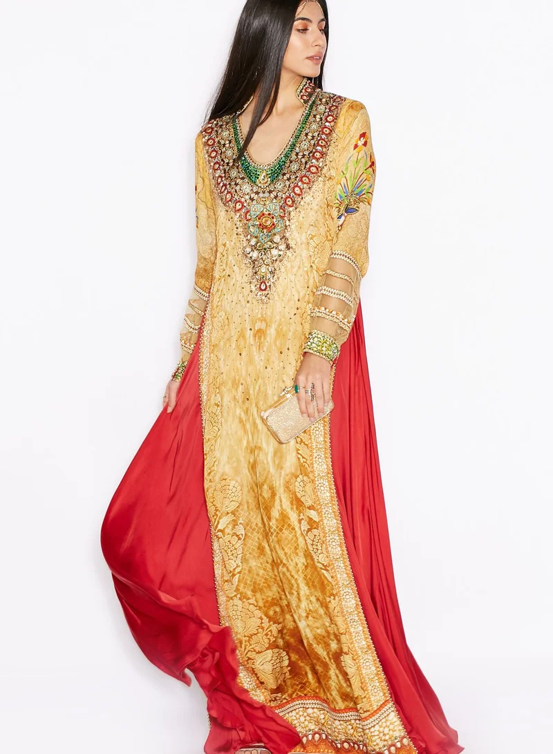 NIRRAAMYAA Digital Printed Kaftan