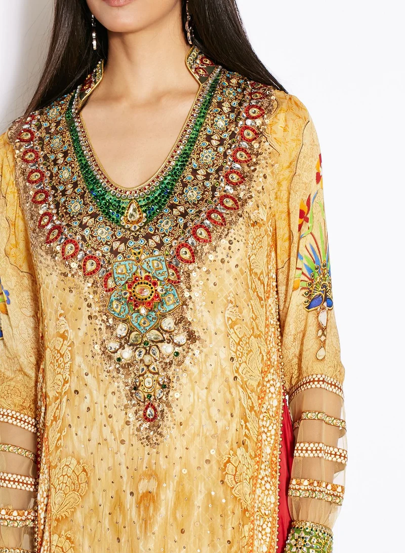 NIRRAAMYAA Digital Printed Kaftan