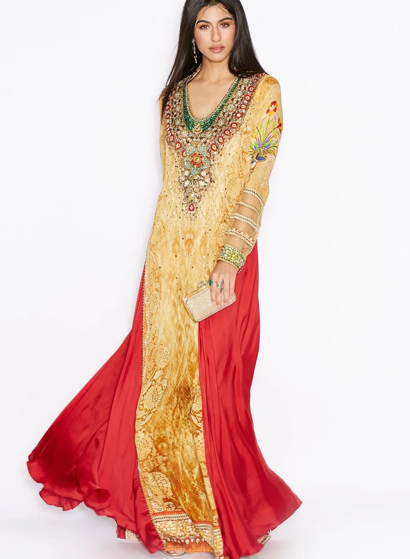 NIRRAAMYAA Digital Printed Kaftan