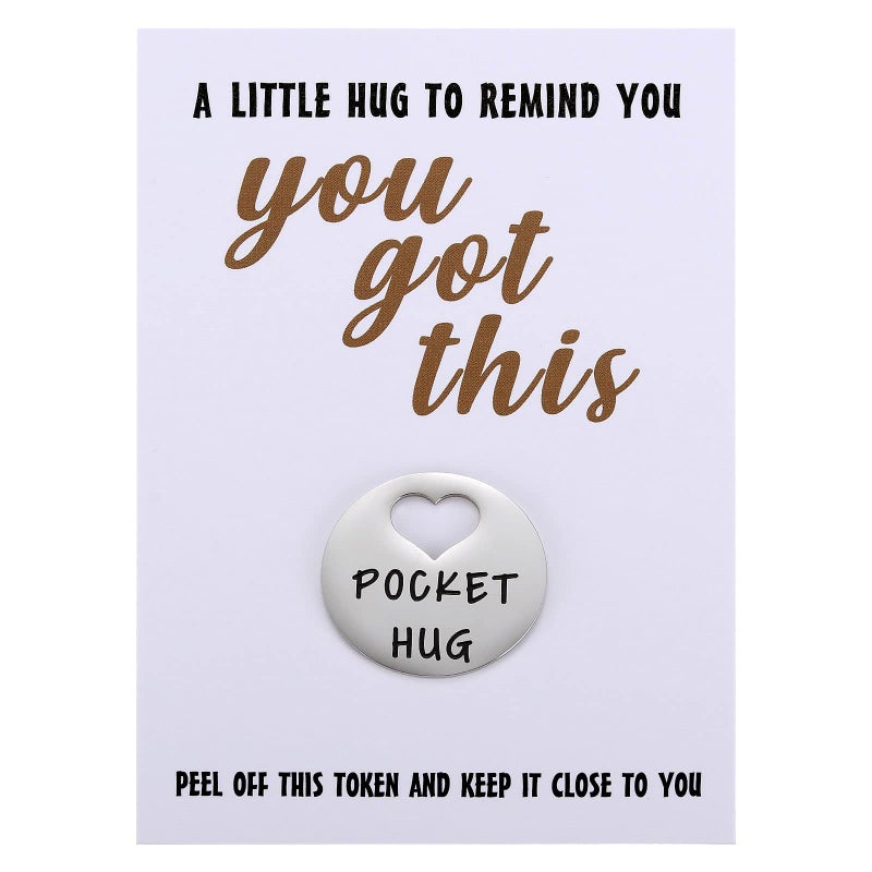 Mixjoy You Got This Pocket Hug Token & Greeting Card For Friends Family  Think Of You Missing You Gift  Positivity Cheer Up Gift For Him Her  Sengding A Hug Gifts - Image 1