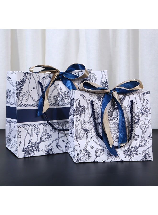 Ayshal 3-Piece Color Gift Bag with Handle, Oil Painting Gift Paper Bags Medium Size Small Gift Bags Birthday Craft Paper Gift Bags for Presents,Birthdays, Mother's Day,Weddings, Party - Image 3