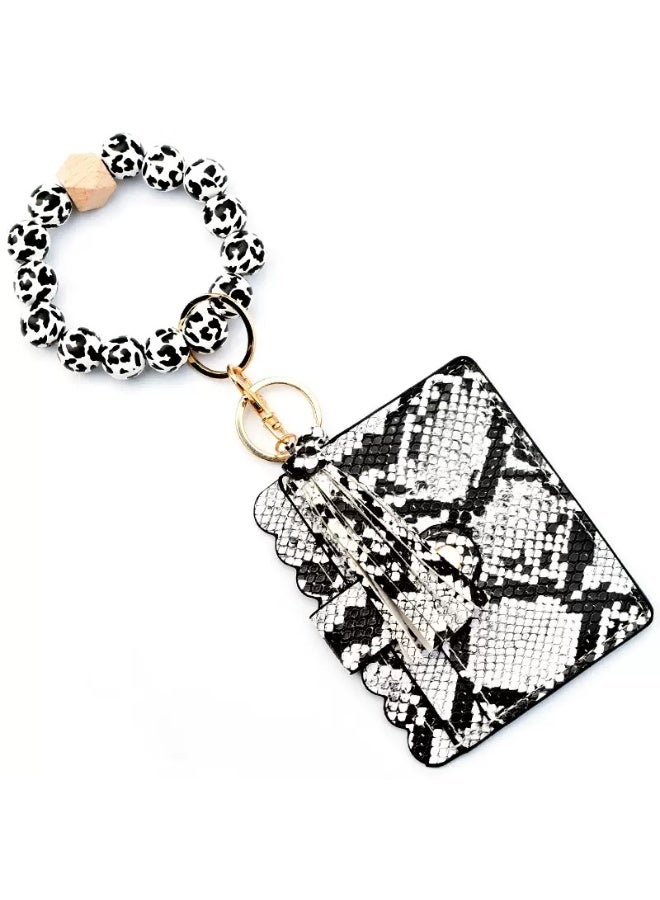 حقيبة بطاقات بنكية نسائية من الجلد البلاستيكي ذات اللون الساخن - حامل بطاقات فني ومميز في الأسلوب