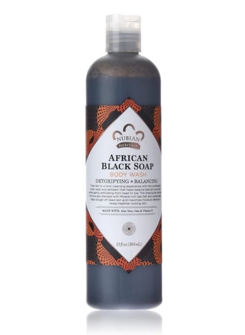 غسول الجسم بالصابونة الأفريقية السوداء 384مل