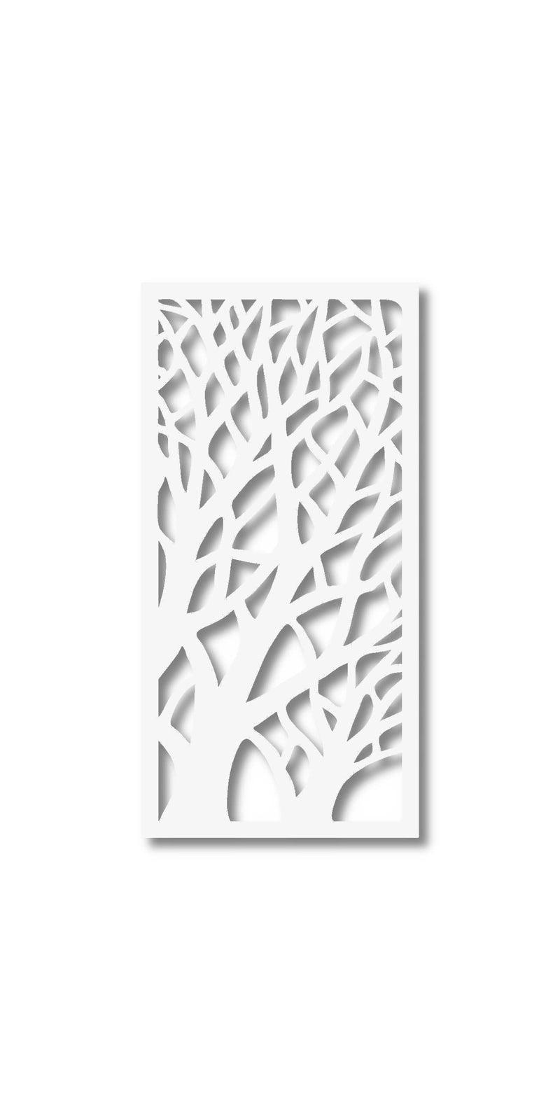 VIMA Tree Branches Decorative Wall Art Panel  48 L x 24 W x 38 H White Color PVC Board Panel with Private Screen Fence Design for Home Renovation  Wall Dcor