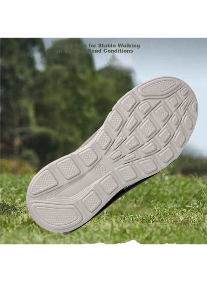 Anglerfish Ankang Old Beijing Cloth Shoes For Men, Summer Mesh Shoes, Breathable Casual Slip-on Dad Shoes A1018 Gray 40 - Image 2