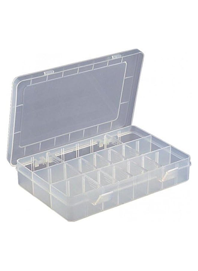 Generic 15-Compartment Crafts Storage Box, Clear Adjustable Jewelry Bead Organizer Box Storage Container Case  - Image 2