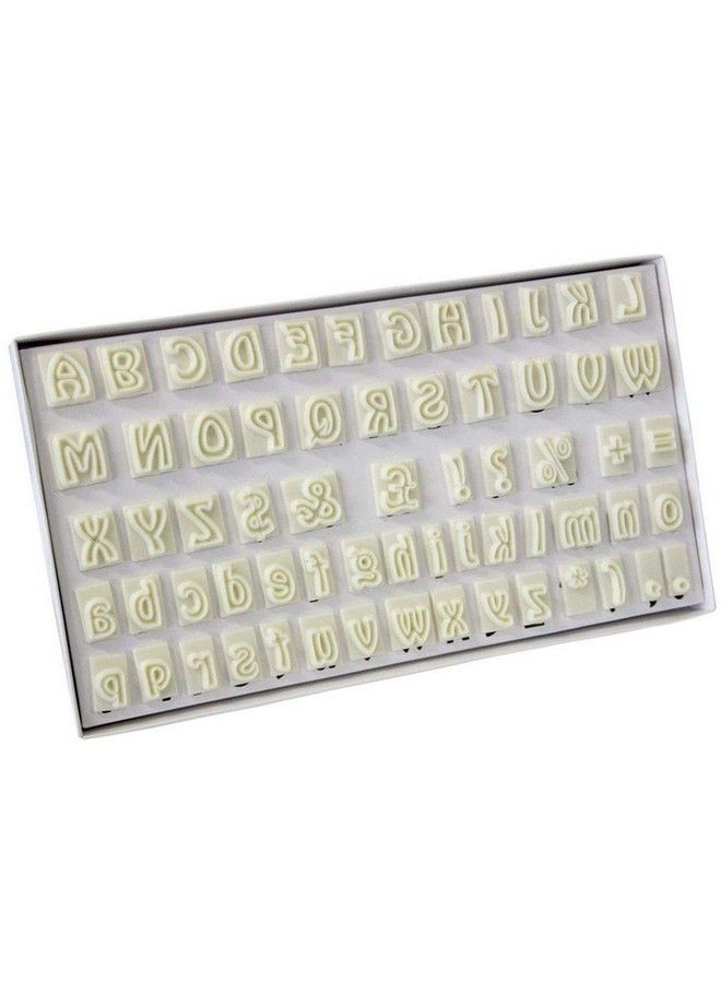 EORTA 64 Pcs Alphabet Cookie Cutter Plastic Letters Fondant Cutters With Handle Cake Decorating Tool Cookie Cutters Mould Sugarcraft Embosser Mould Tools For Birthday Cake Fruit 092.2 Cm  - Image 4