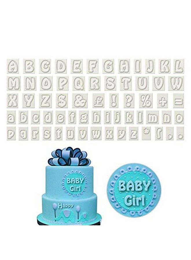 EORTA 64 Pcs Alphabet Cookie Cutter Plastic Letters Fondant Cutters With Handle Cake Decorating Tool Cookie Cutters Mould Sugarcraft Embosser Mould Tools For Birthday Cake Fruit 092.2 Cm  - Image 2