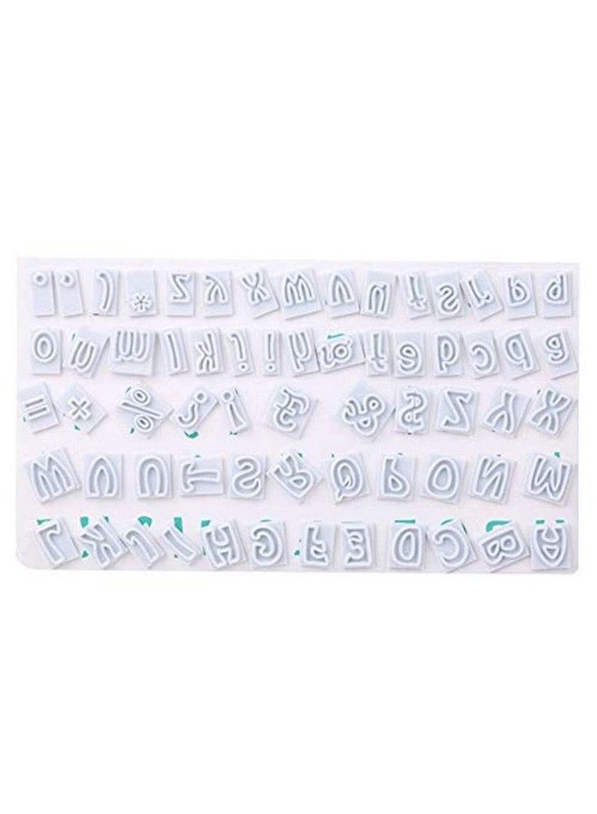 EORTA 64 Pcs Alphabet Cookie Cutter Plastic Letters Fondant Cutters With Handle Cake Decorating Tool Cookie Cutters Mould Sugarcraft Embosser Mould Tools For Birthday Cake Fruit 092.2 Cm  - Image 5