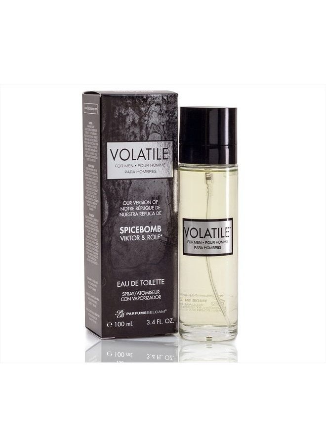 PB ParfumsBelcam - Volatile for Men version of Viktor & Rolf Spicebomb, 3.4 Fl Oz EDT Spray, Fruity - Image 1