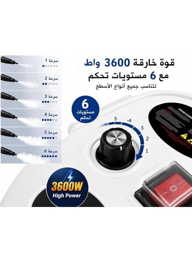 JAMAKY 11-in-1 Multi-Purpose Steam Cleaner with 3600W Power, Suitable for Floors, Ovens, Ceramics, and Cars JMK1614 - Image 4