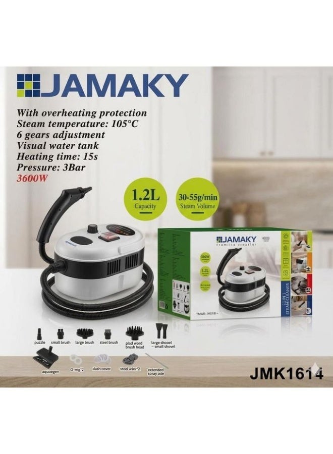 JAMAKY 11-in-1 Multi-Purpose Steam Cleaner with 3600W Power, Suitable for Floors, Ovens, Ceramics, and Cars JMK1614 - Image 5