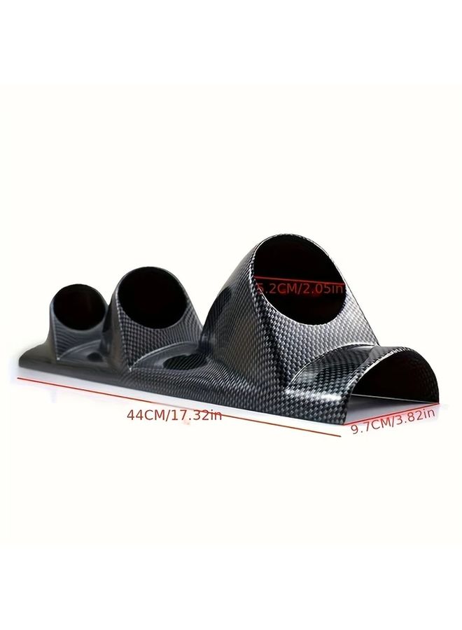 Durable ABS Black Triple Gauge Pod 52mm Dashboard Mount 3 Hole Holder for Car Instruments 1pc - Image 2