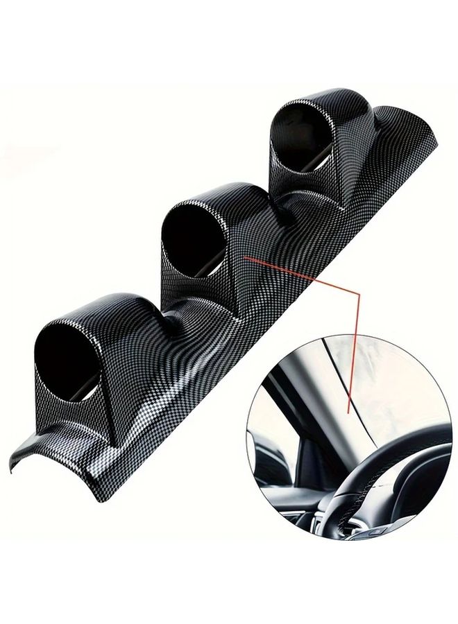 Durable ABS Black Triple Gauge Pod 52mm Dashboard Mount 3 Hole Holder for Car Instruments 1pc - Image 5