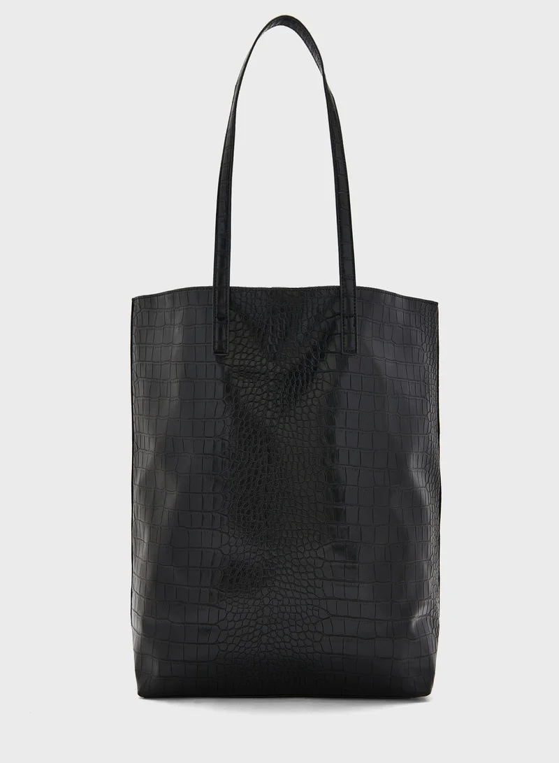 PIECES Pcjasmin Croco Shopper
