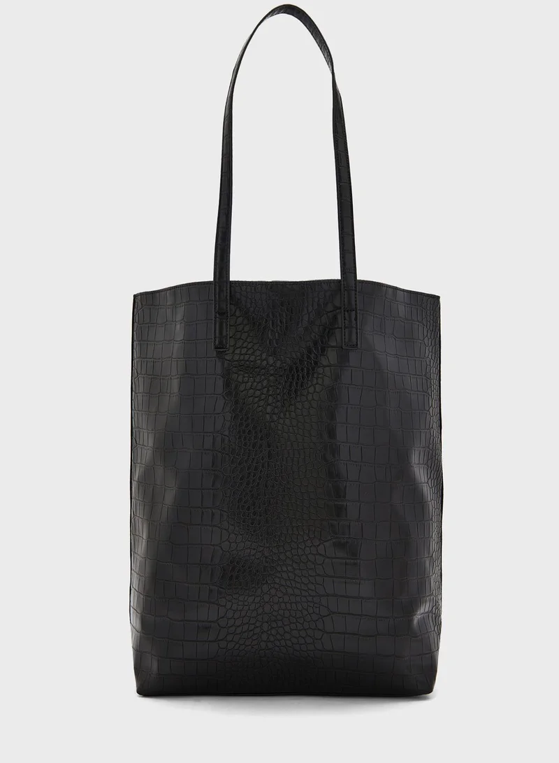 PIECES Pcjasmin Croco Shopper