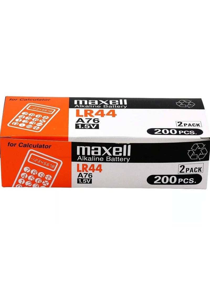 Maxell 200-Pieces Maxell AG13 LR44 (A76) Alkaline 1.5V Batteries - Image 2